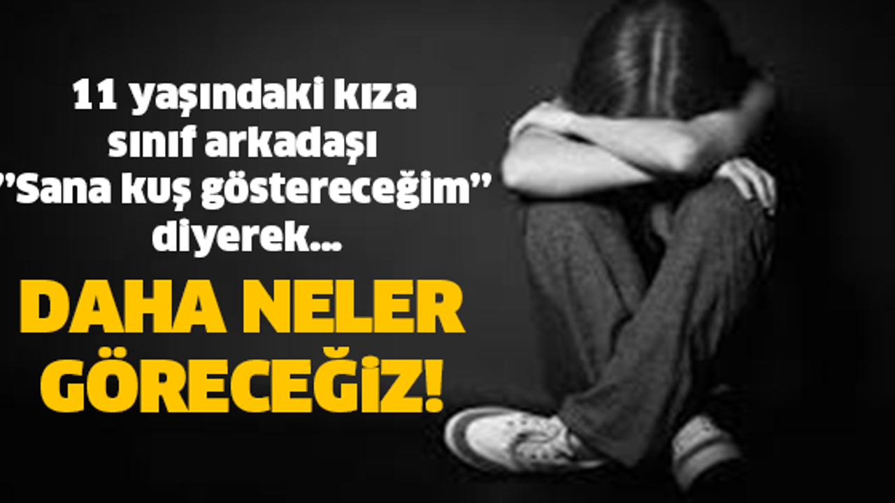 11 yaşındaki kıza sınıf arkadaşı ”Sana kuş göstereceğim” diyerek…
