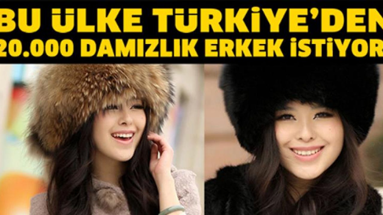 TÜRKİYE'DEN 20 BİN DAMIZLIK ERKEK İSTİYOR...