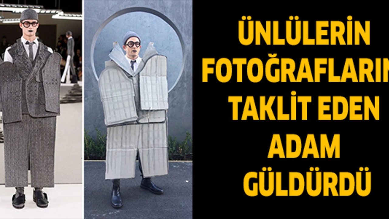 ÜNLÜLERİN FOTOĞRAFLARINI TAKLİT EDEN ADAM GÜLDÜRDÜ