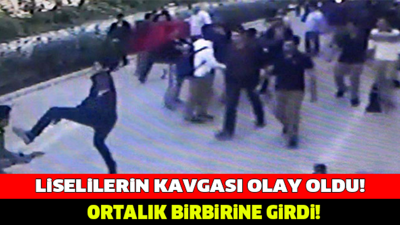 LİSELİLERİN DÖNER BIÇAKLI KAVGASI KAMERALARA BÖYLE YANSIDI!