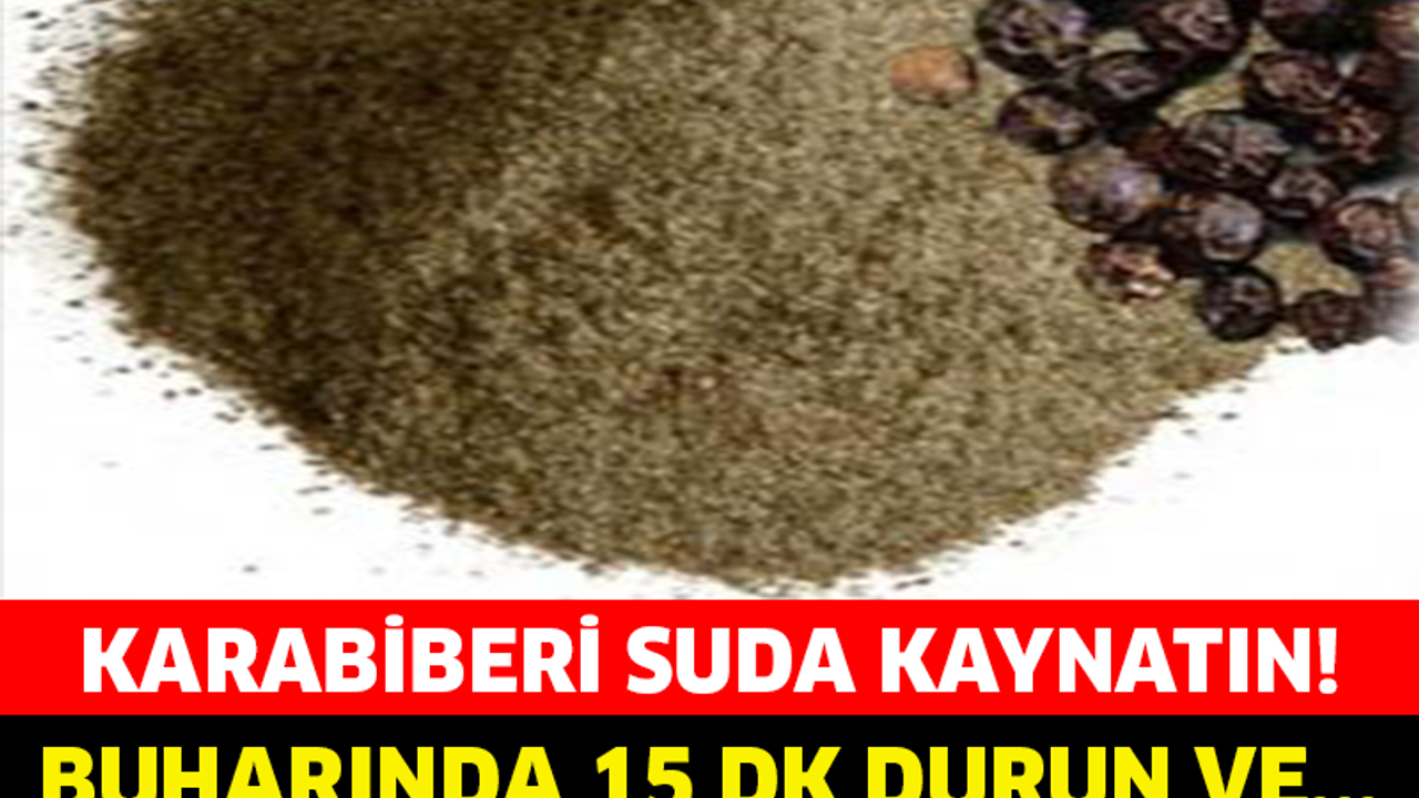 Karabiberi Suda 15 Dakika Kaynatıp Buharında Durun Ve…