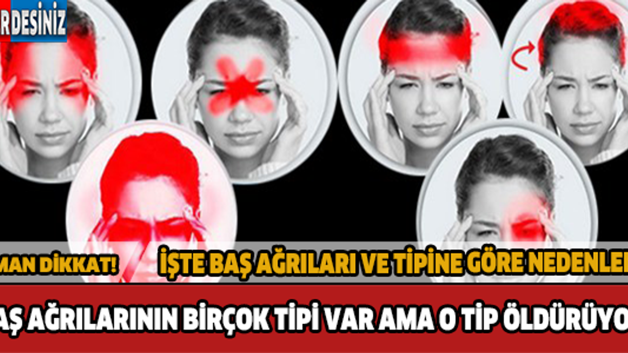 İşte Baş Ağrısı Tipine Göre Nedenleri..