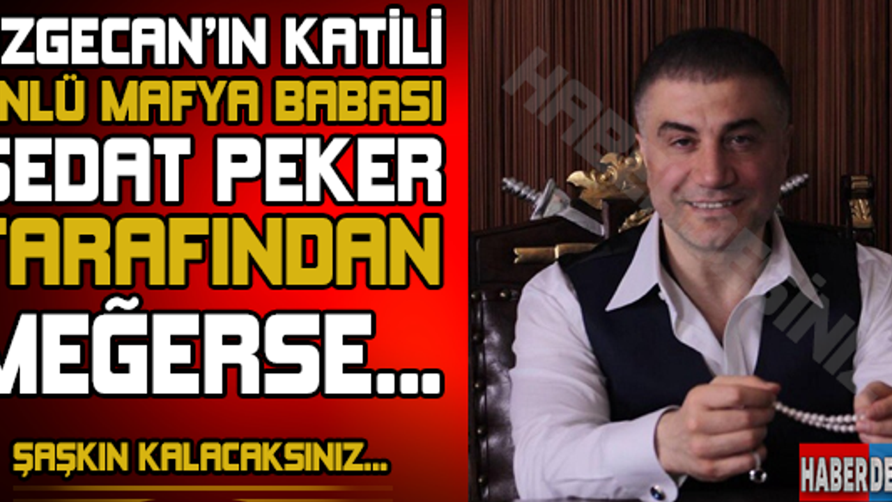 Özgecan'ın katili ünlü mafya babası Sedat Peker tarafından meğerse...