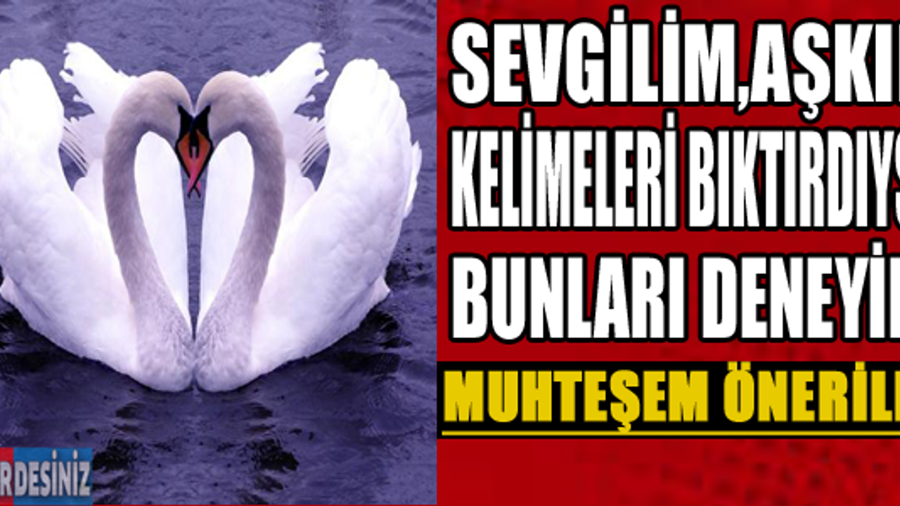 Sevgilim ,Aşkım kelimeleri bıktırdıysa bir de bunları deneyin!