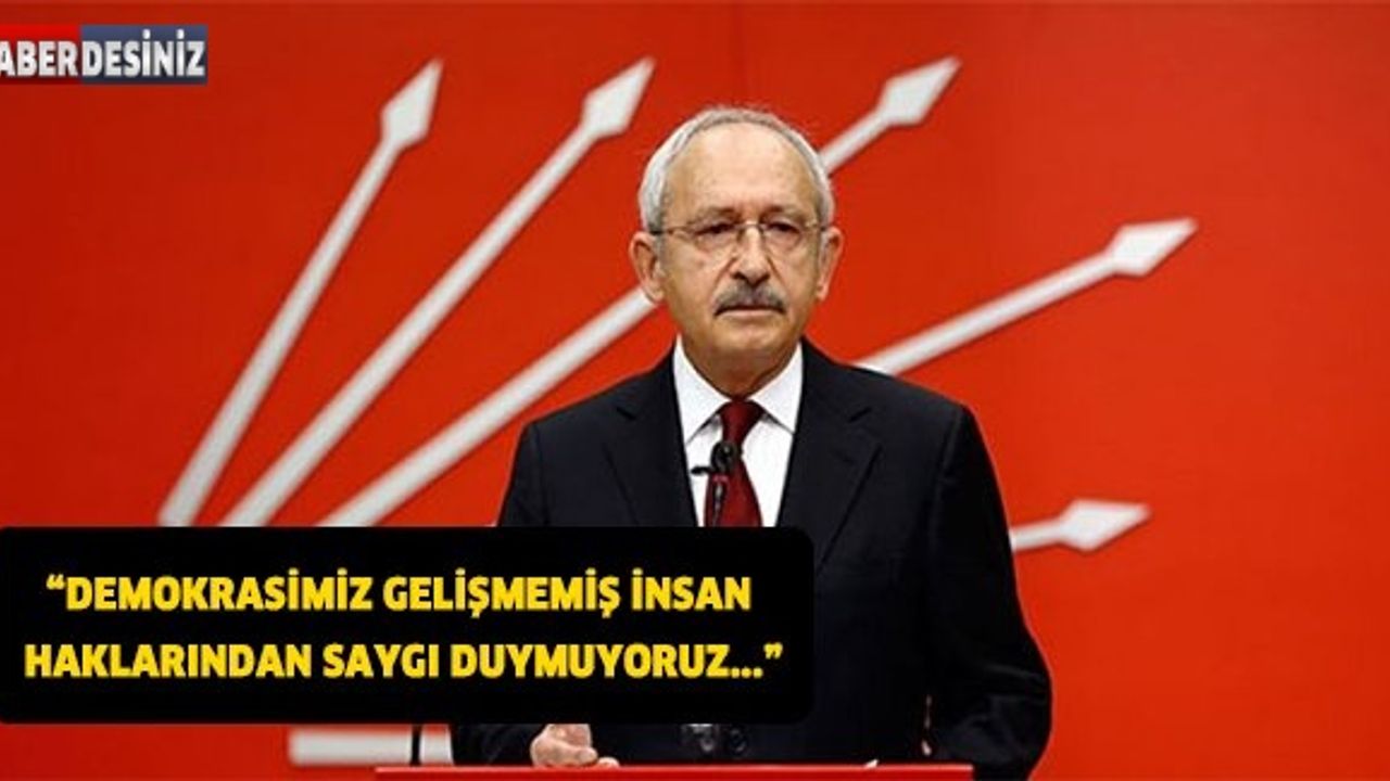 DEMOKRASİMİZ GELİŞMEMİŞ İNSAN HAKLARINDAN SAYGI DUYMUYORUZ...