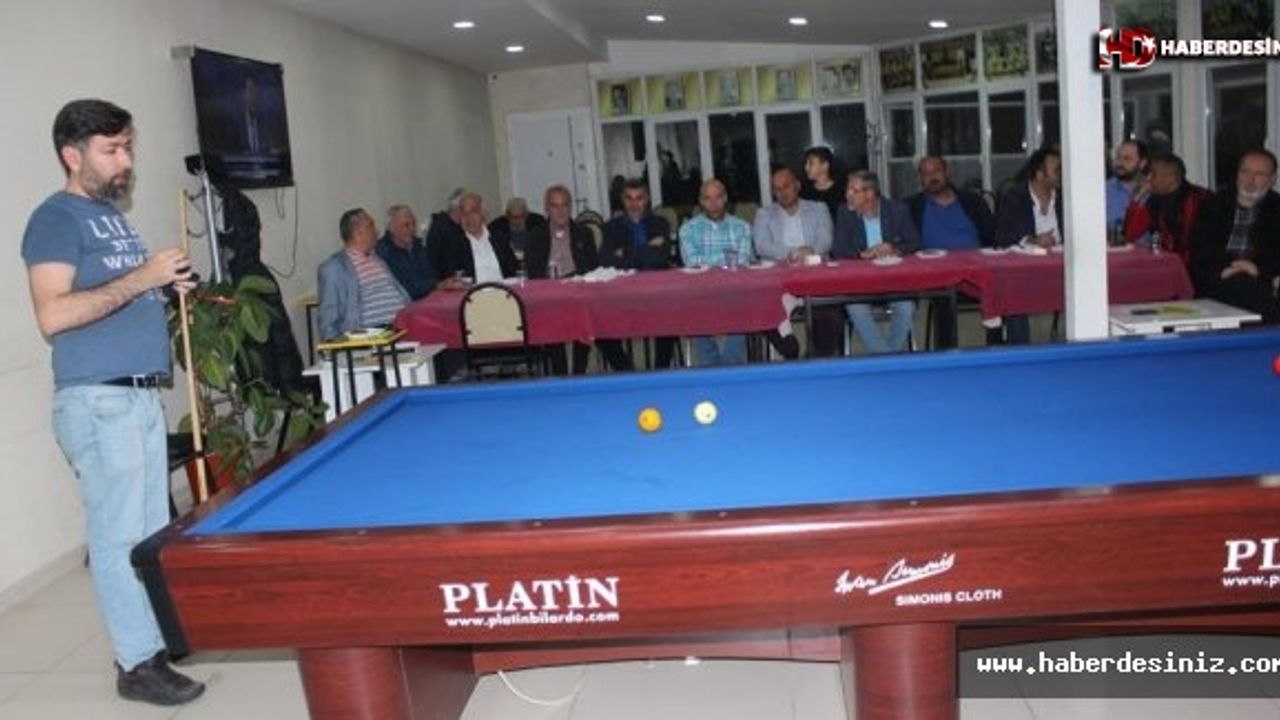 Bilardo Turnuvası Başkan Gençtürk'ün Vuruşuyla Başladı