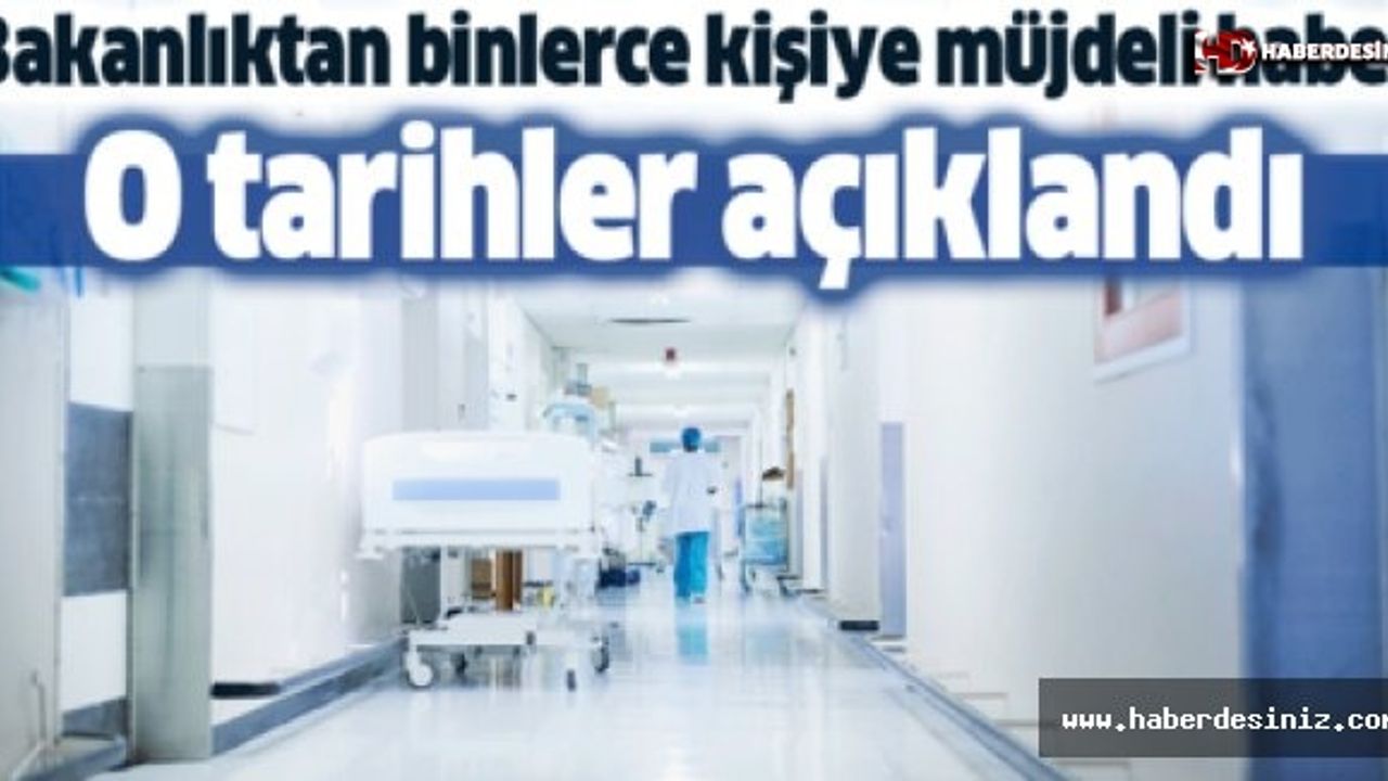 Sağlık Bakanlığı 17 bin 689 personelin alım tarihini duyurdu.