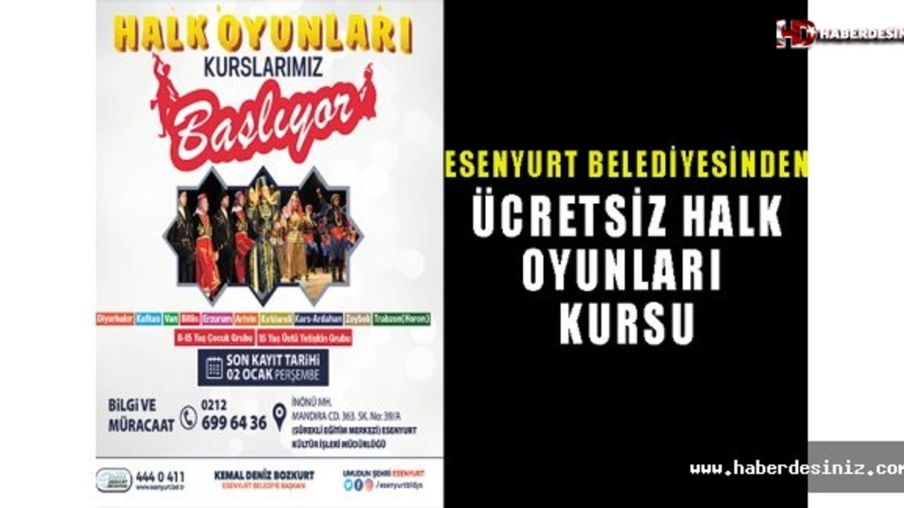 Esenyurt Belediyesi’nden Ücretsiz Halk Oyunları Kursu