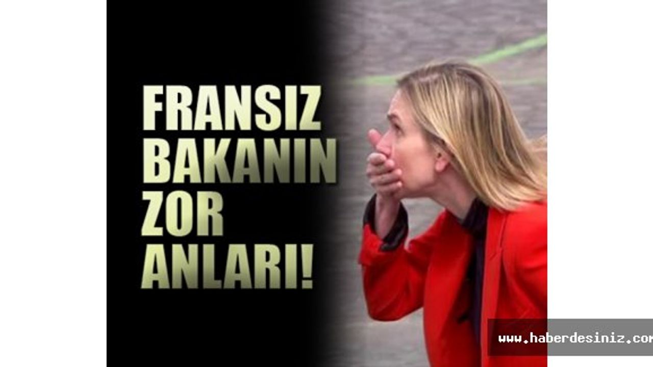 Maskesini unutan Fransız bakanın zor anları!