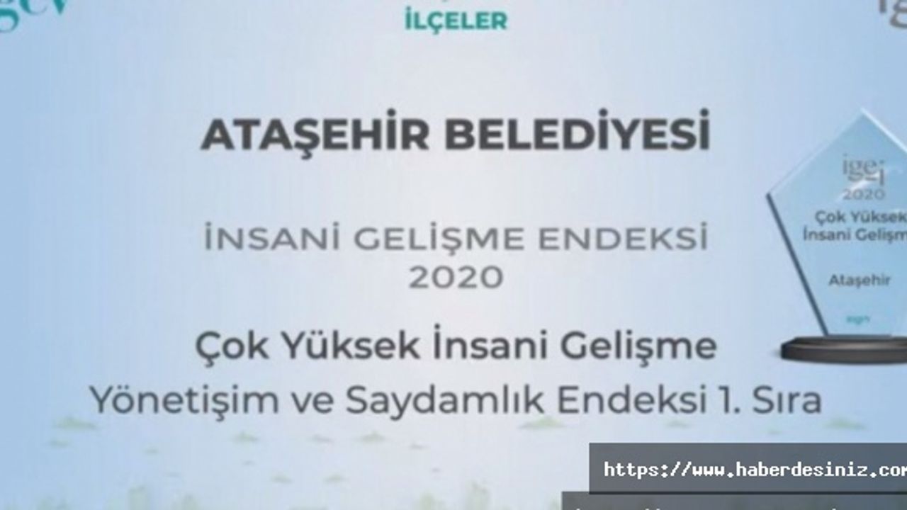 Ataşehir Belediyesi'ne İNGEV'den ödül