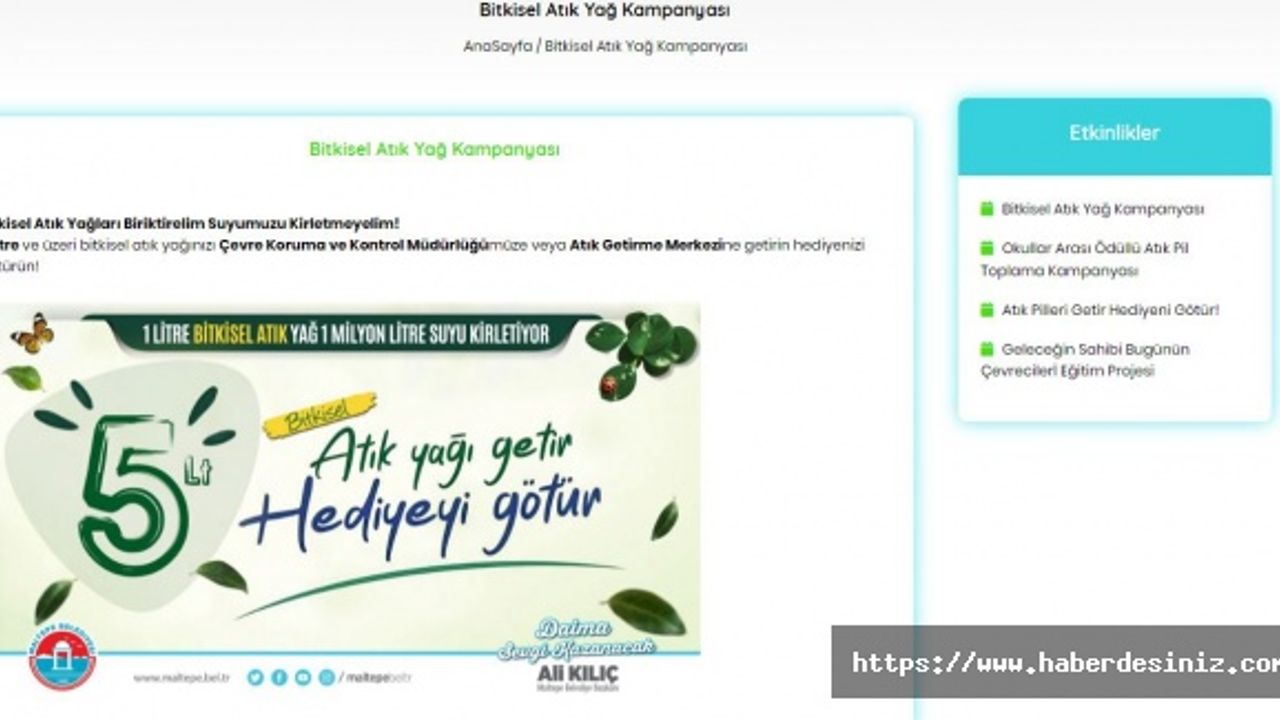 Maltepe’ye özel atık yönetim ve çevre portalı