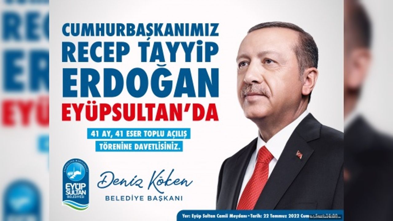 Cumhurbaşkanı Erdoğan, Eyüpsultan'da 41 eserin açılışına katılıyor