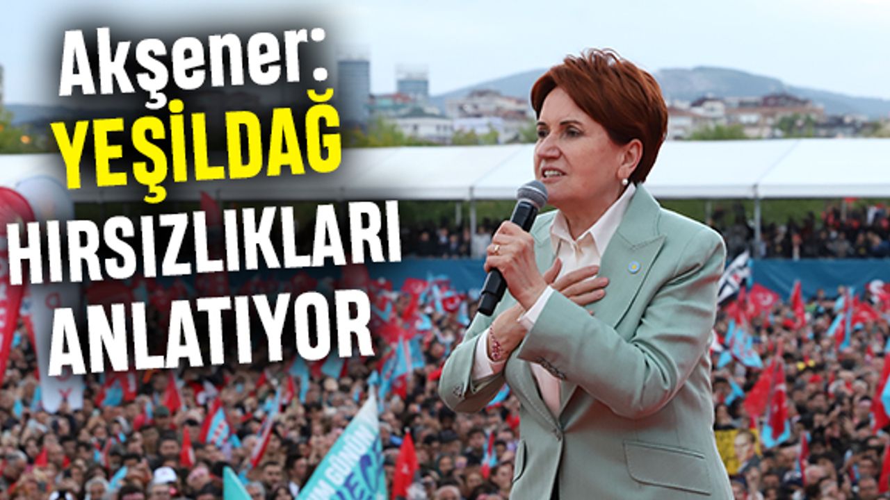Akşener; Yeşildağ nasıl hırsızlık yapıldığını anlatıyor