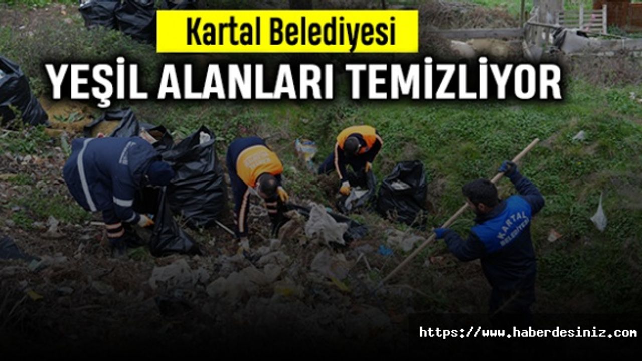Kartal Belediyesi yeşil alanları temizliyor