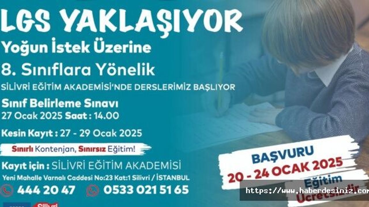 Silivri Belediyesi'nden ücretsiz LGS dersi