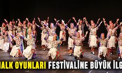 Halk oyunları festivaline büyük ilgi