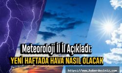 Meteoroloji il il açıkladı: Yeni haftada hava nasıl olacak
