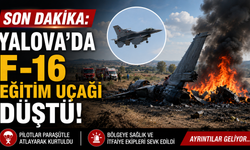 SON DAKİKA: YALOVA’DA ASKERİ UÇAK KAZA KIRIMA UĞRADI