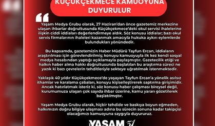 KÜÇÜKÇEKMECE KAMUOYUNA DUYURULUR