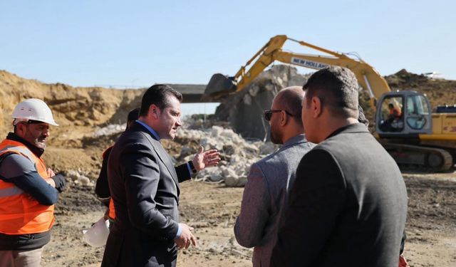 Balcıoğlu, 'Otogar Kavşağı Projesi'ni yerinde inceledi