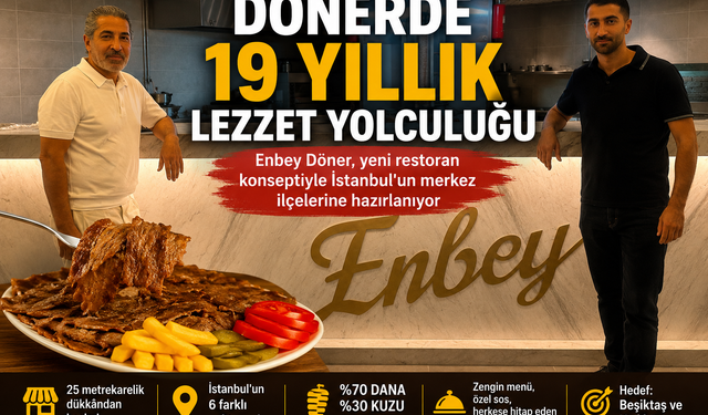 Enbey Döner, yeni restoran konseptiyle İstanbul'un merkez ilçelerine hazırlanıyor