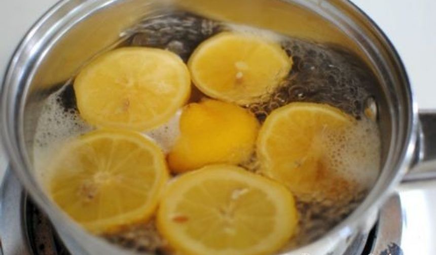 3 limon, 1 kaşık vanilya ve suyu tencerede su kalmayana kadar kaynatın. Evdeki havayı temizleyecektir.