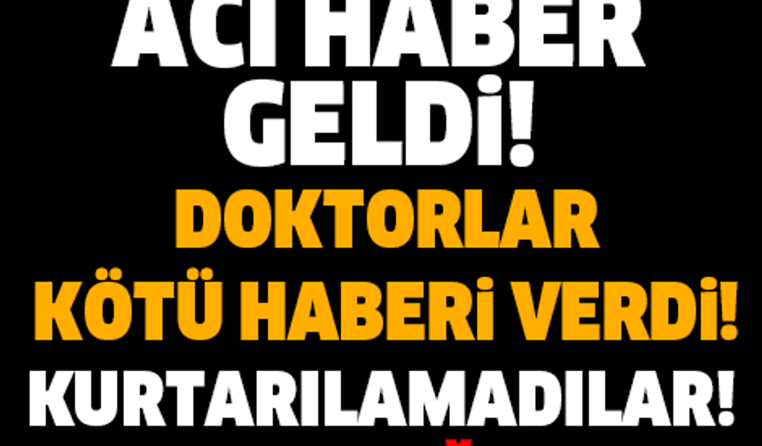 DOKTORLAR ACI HABERİ VERDİ! BAŞIMIZ SAĞOLSUN... MAALESEF KURTARILAMADILAR...

GALERİ&#039;NİN DEVAMI İÇİN TIKLAYIN...