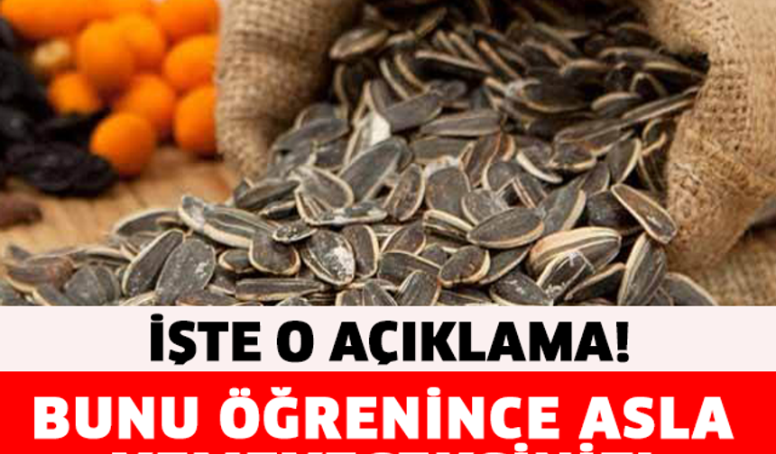 BUNU ÖĞRENİNCE ASLA YEMEYECEKSİNİZ! İŞTE O AÇIKLAMA!