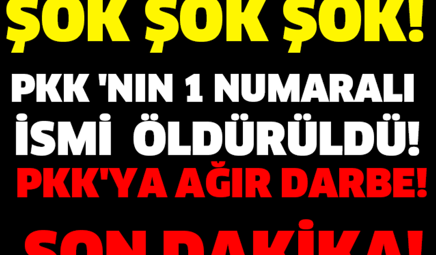 PKK &#039;NIN 1 NUMARALI  İSMİ  ÖLDÜRÜLDÜ!  PKK&#039;YA AĞIR DARBE!

DEVAMI İÇİN TIKLAYIN....