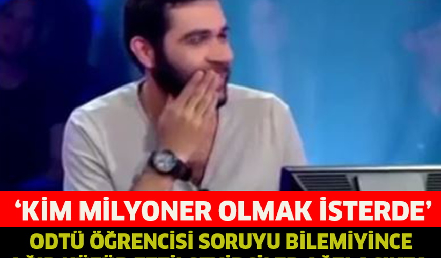 Kim Milyoner Olmak İster&#039;de dün akşam ODTÜ&#039;lü öğrenci 2. soruda elenirken Ettiği Küfür Herkesi Şok Etti!

DETAYLAR İÇİN GALERİYE DEVAM ET...