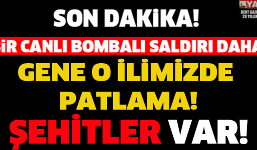 Son Dakika: GENE O İLİMİZDE PATLAMA! ŞEHİTLER VAR!

GALERİNİN DEVAMI İÇİN TIKLAYINIZ...