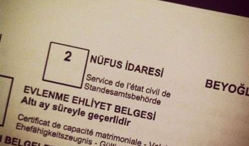 Bakanlar Kurulu, evlenmek için &quot;evlenme ehliyeti belgesi&quot; alma zorunluluğu getirdi.