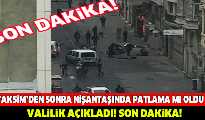 FLAŞ... FLAŞ... FLAŞ... TAKSİM&#039;DEN SONRA NİŞANTAŞI&#039;NDA DA PATLAMA MI OLDU ?

GALERİ&#039;NİN DEVAMI İÇİN TIKLAYIN...