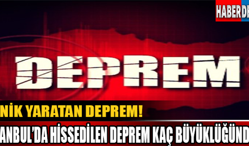 İŞTE O DEPREM!