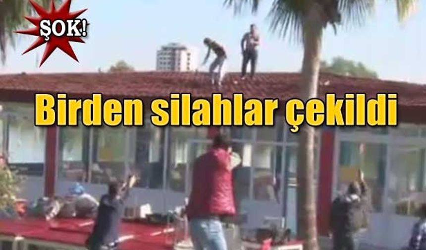 Alınan bilgiye göre, Adana Büyükşehir Belediyesi zabıta Müdürlüğü ekipleri, Kayalıbağ Mahallesi&#039;ndeki, Girne Köprüsü ile Taşköprü arasındaki Zübeyde Hanım Parkı&#039;nın Seyhan Nehri kıyısında kaçak yapılan Mehmet Nugay&#039;a ait büfeyi yıkmak için harekete geçti. Ancak Mehmet Nugay&#039;ın oğlu Ramazan ile yeğeni Cengiz Nugay zabıtaya yıkım için izin vermedi.