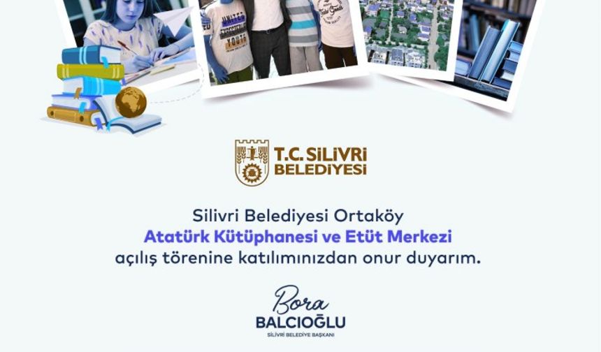 Ortaköy Atatürk Kütüphanesi ve Etüt Merkezi Açılıyor!