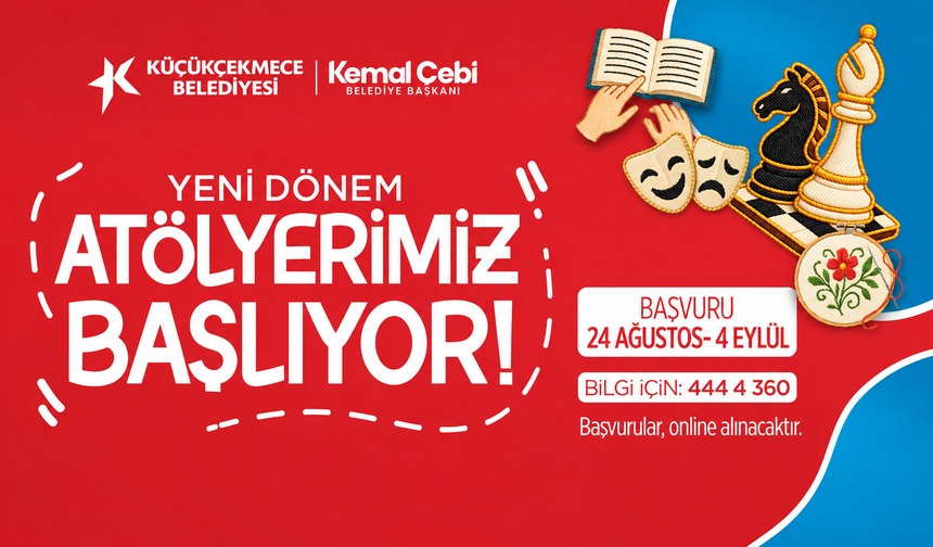 Küçükçekmece’de 16 branşta yeni dönem atölyeleri başlıyor
