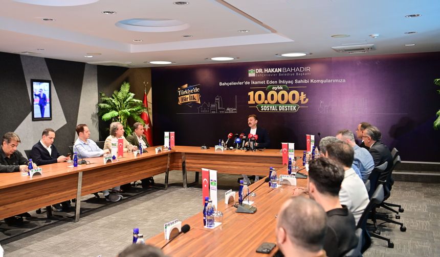 Bahçelievler’de ihtiyaç sahibi ailelere aylık 10 bin TL destek