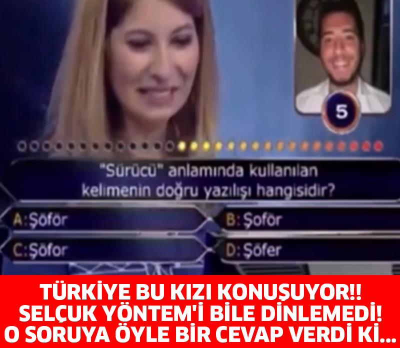 TÜRKİYE BU KIZI KONUŞUYOR!! SELÇUK YÖNTEM&#039;İ BİLE DİNLEMEDİ! O SORUYA ÖYLE BİR CEVAP VERDİ Kİ...