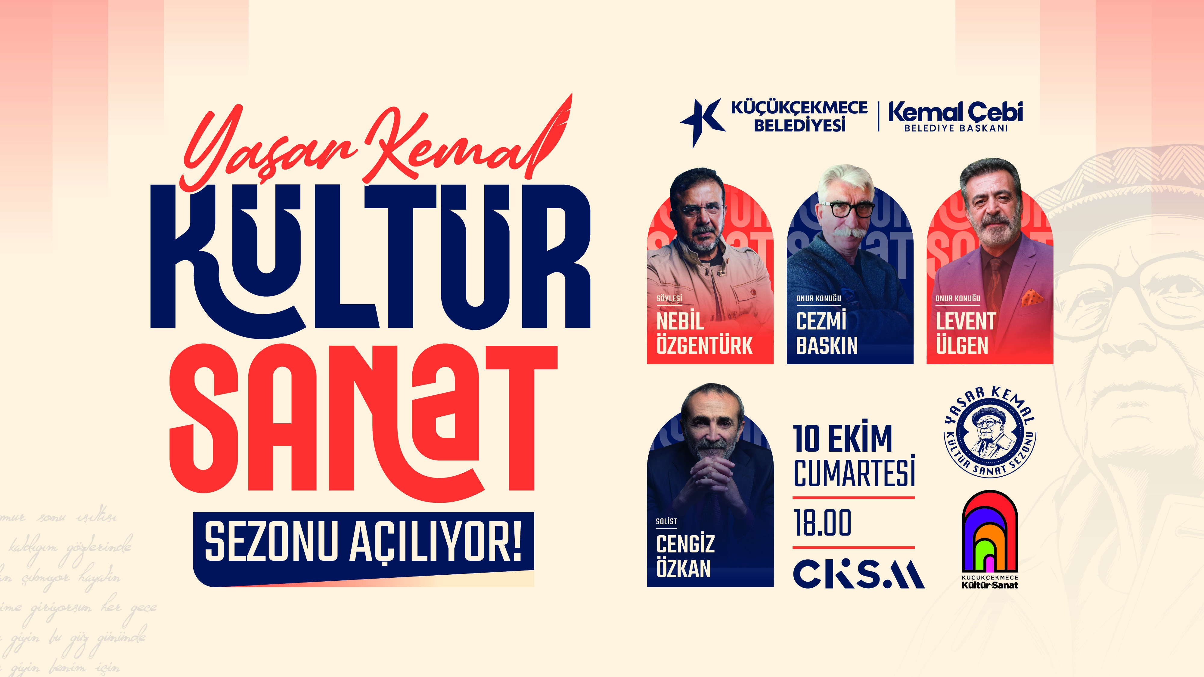 Küçükçekmece’de kültür sanat sezonu Yaşar Kemal’in adıyla açılıyor